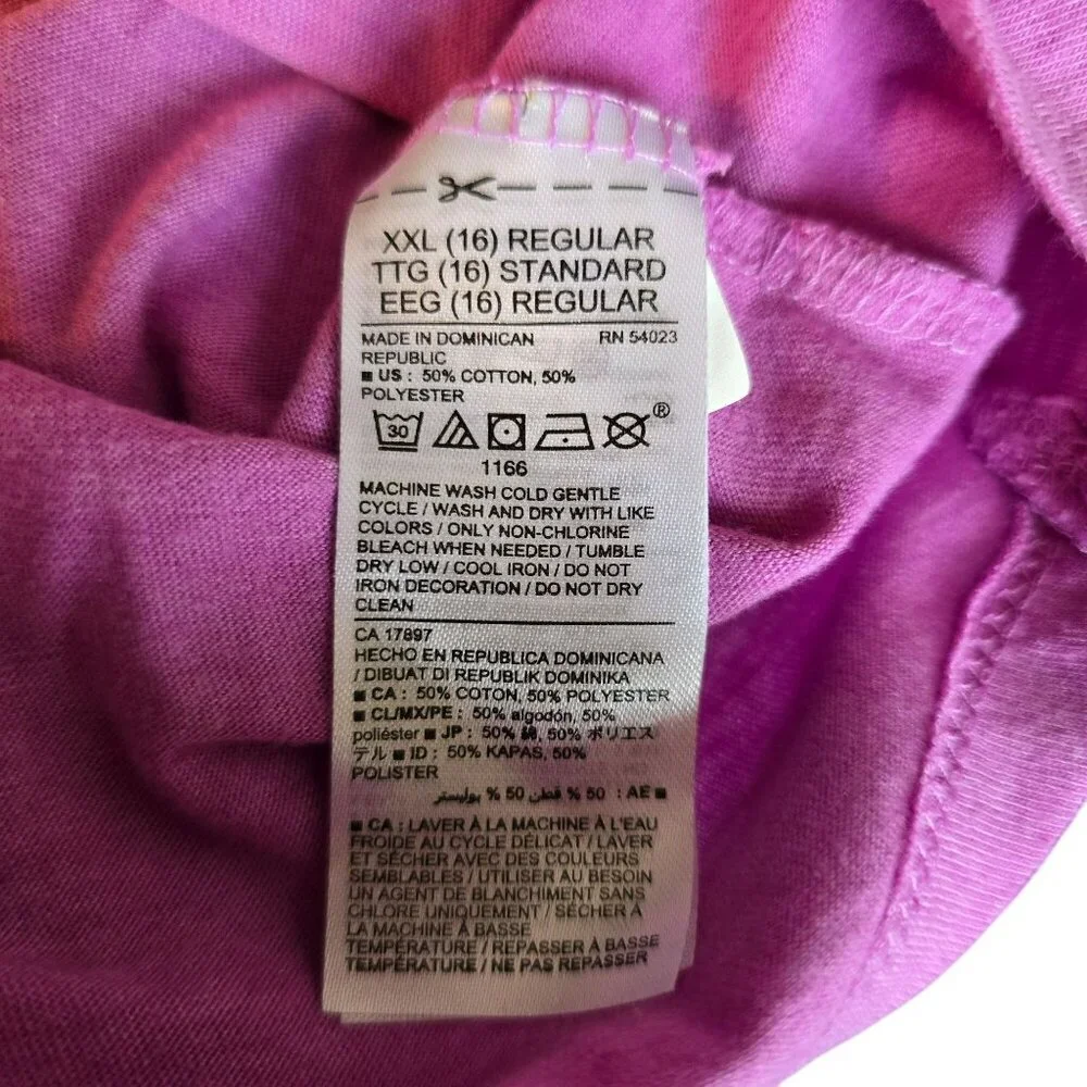Old Navy Always Amazing Girls Long Sleeve T-Shirt XXL Purple Silver jj3753